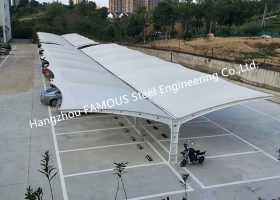 중국 보호 시설을 주차하는 단일 경사 지붕 야외 철골 막 구조 캔틸레버 협력 업체
