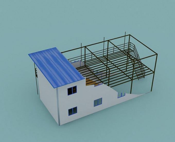 노동자 거주를 위한 쉬운 건축 샌드위치 위원회 강철 휴대용 집 1
