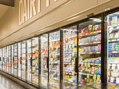슈퍼마켓 Multideck는 찬 방/냉장고 부속/냉장고를 위한 유리제 문을 가열했습니다 4