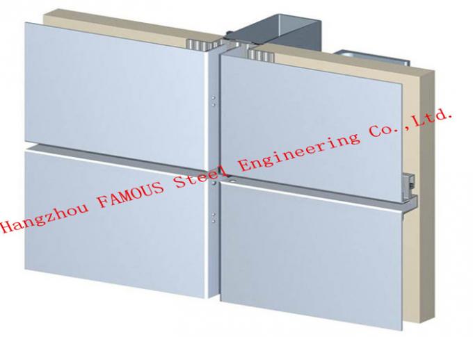 영국 공업 규격 알루미늄 패널 금속 상업적인 사무실을 위한 유리제 외벽 0