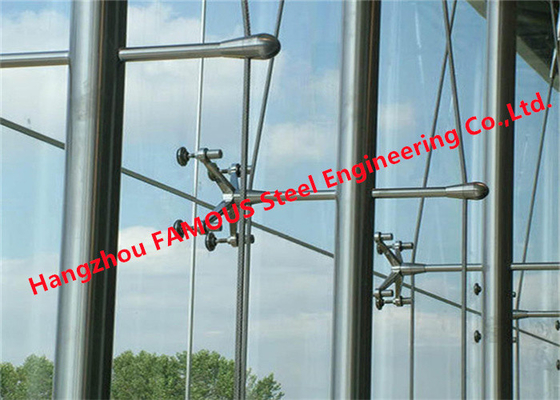중국 알루미늄 철골 구조물 유리 커튼 월 포인트 고정된 광택 스파이더 건물 협력 업체