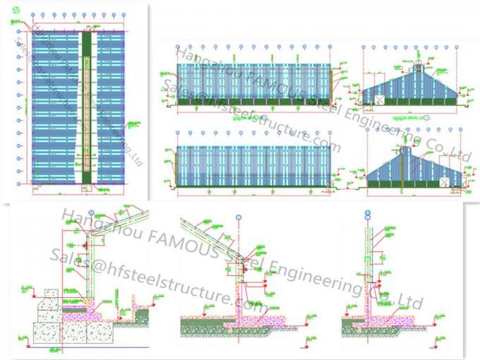 제작을 위한 강철 작업장 토목 공학 건축 설계 3