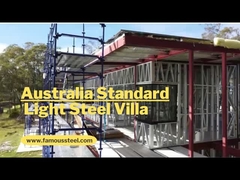 모듈형 주택 고급 가벼운 철강 빌라 현대 프리팩트 가벼운 가이지 진열 된 스터드